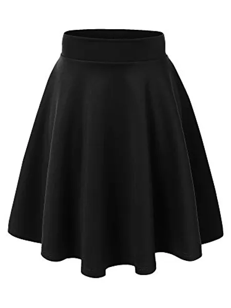 Made By Johnny Women's Basic Versatile Stretchy Flared Casual Mini Skater Skirt XS-3XL Plus Size