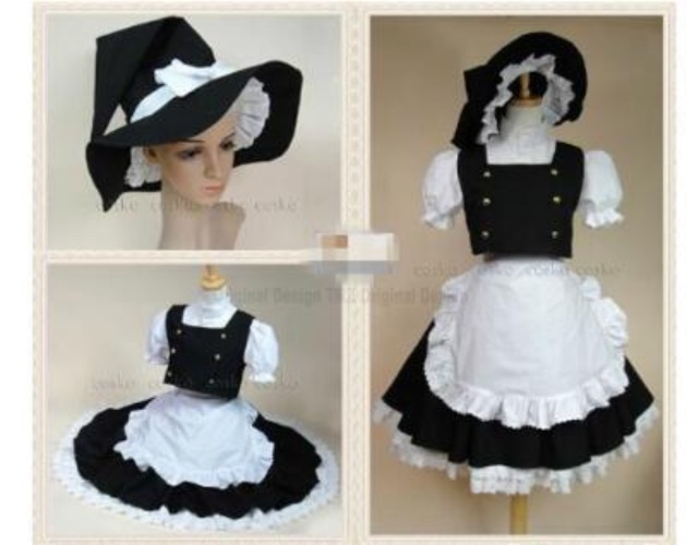 TouHou Project Kirisame Marisa Cosplay Full Set With Hat