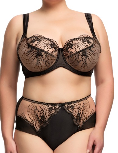 Julie's Roses Full Figure Underwire Bra - Black | Black / 20/42DD