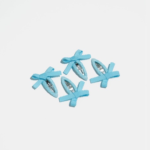 Bow Snap Clips in Baby Blue | Default Title