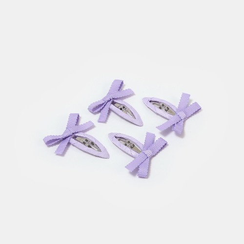 Bow Snap Clips in Lilac