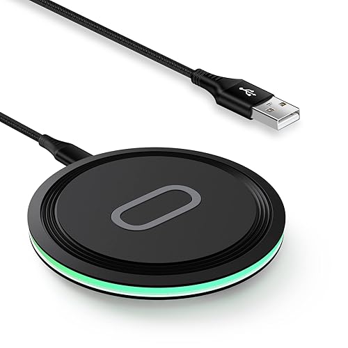 15W Wireless Charger Fast Charging Pad Compatible Samsung Galaxy S24 S23 S22 S21 S20 Ultra 5G FE S10 S9 S8 S7 S6, Note 20 10 9 8, Z Fold5/4/3/2, Z Flip5/4/3, iPhone 14 13 15 Pro, Google Pixel 7 6 5 4