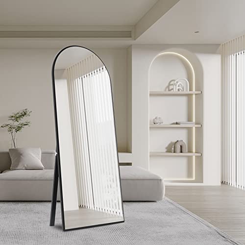CISTEROMAN 65"x22" Full Length Mirror, Arched Mirror, Floor Mirror with Stand, Full Body Mirror, Wall Mirror for Bedroom, Dressing Room, Living Room