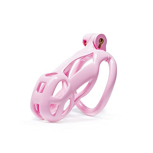 Cobra Male Chastity Cage with Lock & 4 Rings Resin Virginity for Men Breathable (Compact) - Compact
