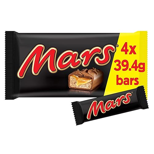 Mars Caramel, Nougat & Milk Chocolate Snack Bars Multipack, 4 x 39.4g