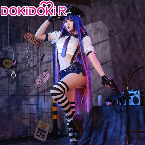 【In Stock】DokiDoki-R Anime  Cosplay Pantyy / Stockingg Costume  Angel Police Uniform | Stockingg-M-In Stock