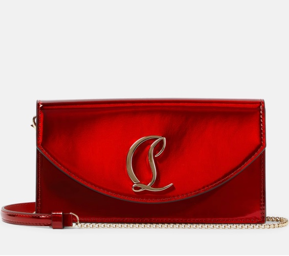Loubi54 patent leather clutch