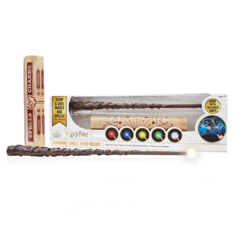 WOW! STUFF Harry Potter Hermine Granger Zauberstab Deluxe Wiederaufladbar, Mehrfarbige LED-Spitze, 35,6 cm | Official Wizarding World - Harry Potter Fanartikel, Harry Potter Geschenke, Sammlerstücke - Hermione