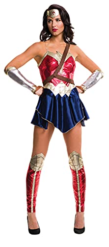Kultfaktor Justice League Wonder Woman Damenkostüm Lizenzware blau-gold-rot - S