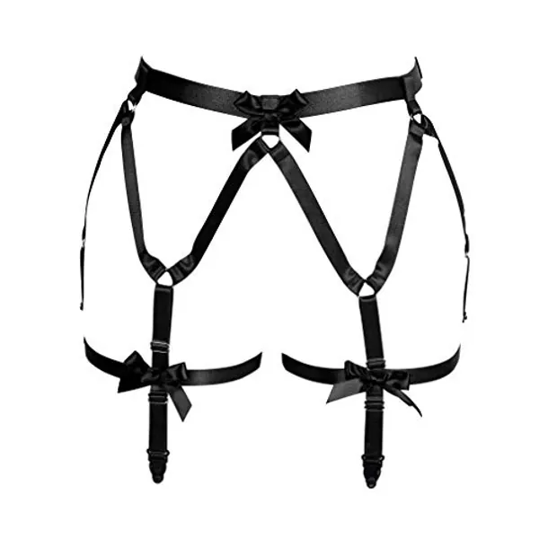 PETMHS Women's Harness Garter Belt Punk Leg Waist Straps Lingerie Adjust Thigh Stockings Body
