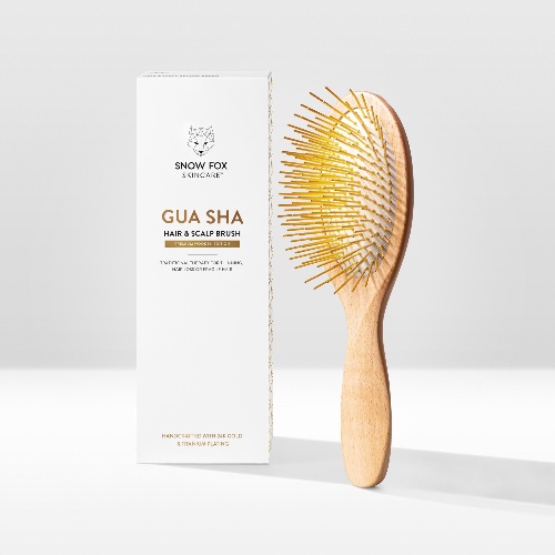 Gua Sha Hair & Scalp Brush: Premium Wooden Edition | Default Title
