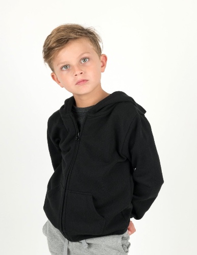 Neutral Solid Color Zip Hoodies - black / 10 Years