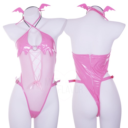 Sheer Succubus Bodysuit - Pink / M/L