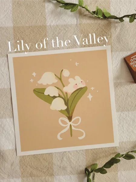 6x6 Plant Buns Art Print Set | Cute Flower Bunny Wall Decor