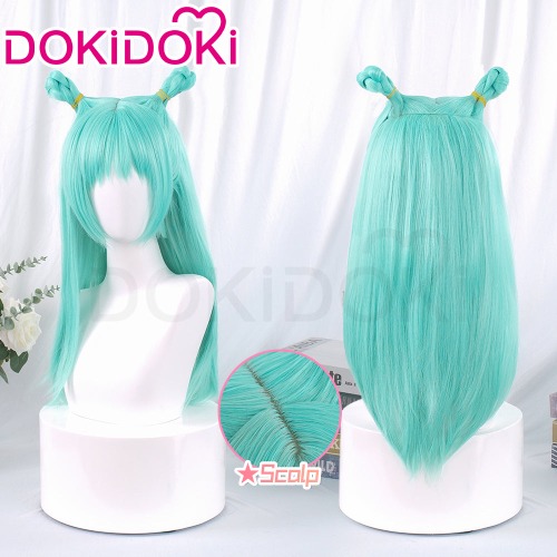 【Ready For Ship】Dokidoki Anime Cosplay Wig Long Straight Green Hair Meimei | Wig Only-Ready For Ship