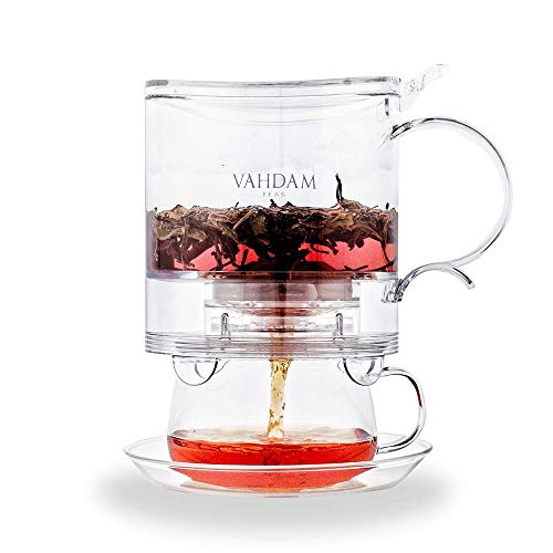 VAHDAM, Imperial Tea Maker - 16oz, Bottom Dispensing Tea Pot | Drain-Tap Technology, All-In-One Tea Kit | Best Tea Pot With Infusers For Loose Tea | Tea Steeper | Gift For Tea Lovers