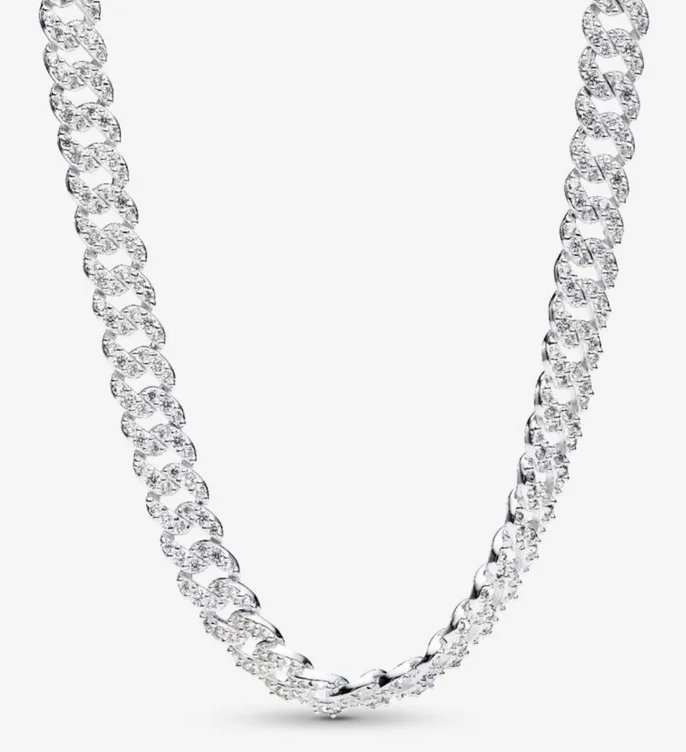 Pavé Cuban Chain Necklace