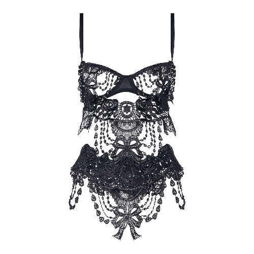 Limited Edition Sparkling Swarovski Crystal Black Bisoux Body by Belle-et-BonBon