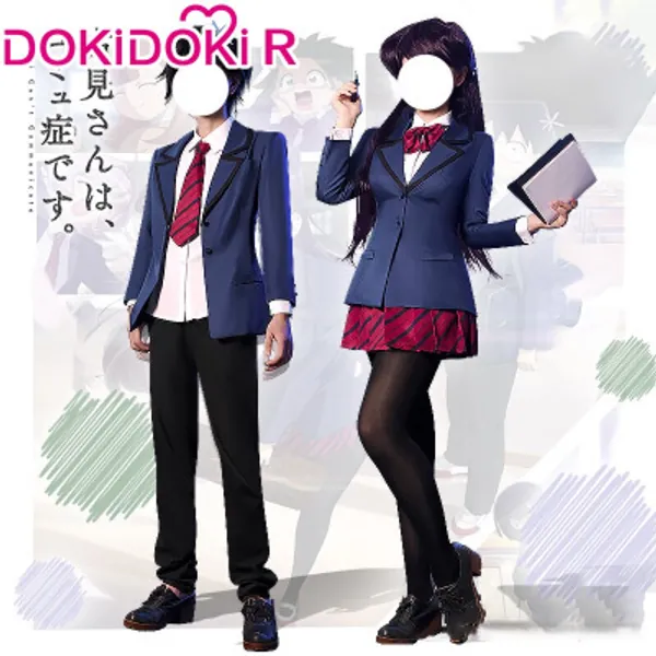 DokiDoki-R Anime Cosplay Komi-san wa Komyushou Desu Komi Shoko / Tadano Hitohito Cosplay Costume School Uniform