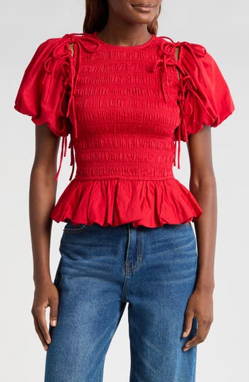 Becca Puff Sleeve Organic Cotton Top