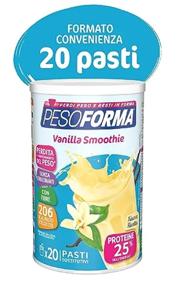 PESOFORMA VANIGLIA SMOOTHIE Sostitutivo per il Controllo del Peso, Ricco in Proteine e Fibre, Solo 206 Calorie, 20 pasti, 540 gr