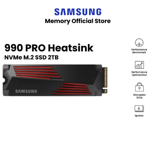 SAMSUNG 990 PRO Heatsink SSD M.2 2TB