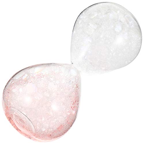 Bubble Singing Hourglass Timer Dream Foam Crystal Hourglass Creative Glass Liquid Motion Timer Hourglass Birthday Gifts Table Decoration (Pink)