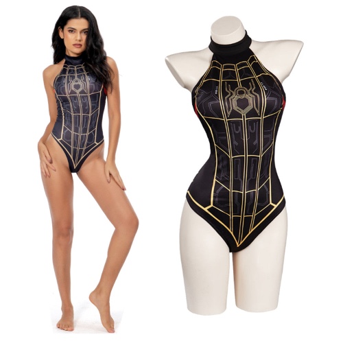 Spider-Man Cosplay Costume Swimwear Jumpsuit Swimsuit Outfits Halloween Carnival Suit-coshduk | Female / S