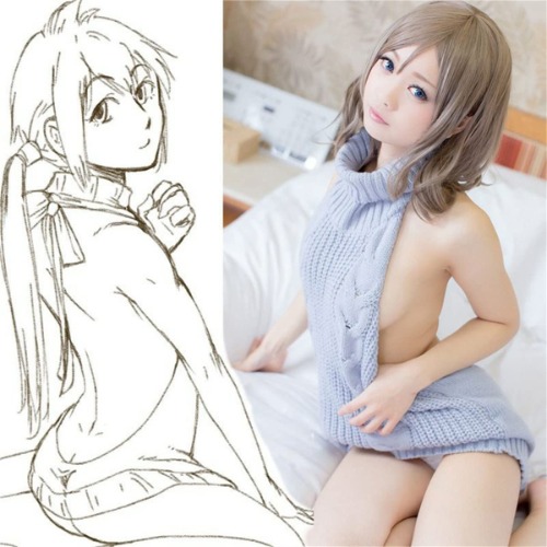 SEXYTINE Virgin Killing Sweater, Knit Dress, Sweater, Sexy, Cute, Backless, Knit, High Neck, Back Ribbon, Turtleneck, Sleeveless, Costume, Present, Clothes, Women's, Popular, Cosplay - (Gray)