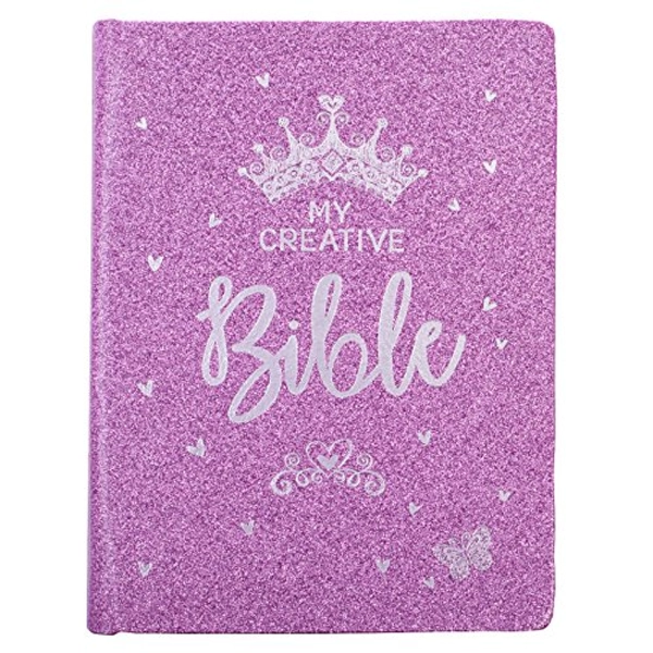 ESV Holy Bible, My Creative Bible For Girls, Hardcover w/Ribbon Marker, Illustrated Coloring, Journaling and Devotional Bible, English Standard Version, Purple Glitter