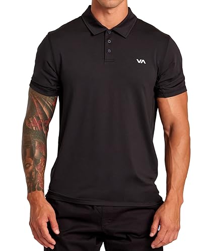 RVCA Men's Sport Vent Polo - Medium - Black