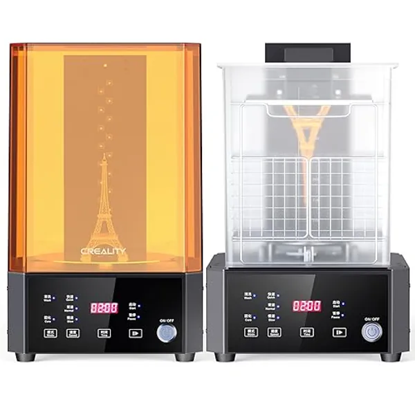 Creality Wash and Cure Station UW-01 2 in 1 Machine Resin 3D Printer UV Curing Rotary Box Bucket for LCD/DLP/SLA Washing Size 7.48x6.06x7.87 inches - UW-01
