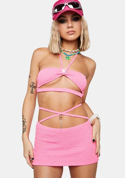 Bubblegum On Thin Ice Skirt Set | Small