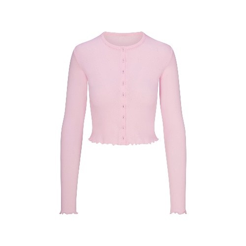 LOGO POINTELLE CARDIGAN | CHERRY BLOSSOM | XXS