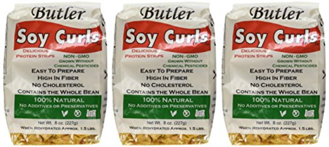 Butler Soy Curls, 8 oz. Bags (Pack of 3) - 8 Ounce (Pack of 3)
