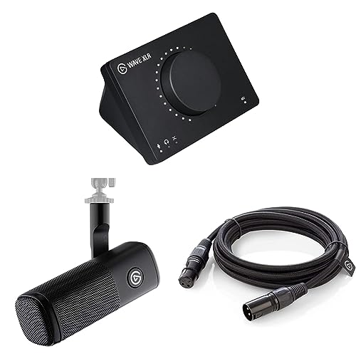 Elgato XLR Solution - Dynamic XLR Microphone, Audio Mixer for XLR Mic to USB-C, Noise Rejection, Digital Mixing Software for Podcasting, Streaming, Broadcasting for Mac, PC with 10ft/3m XLR Cable - XLR Solution