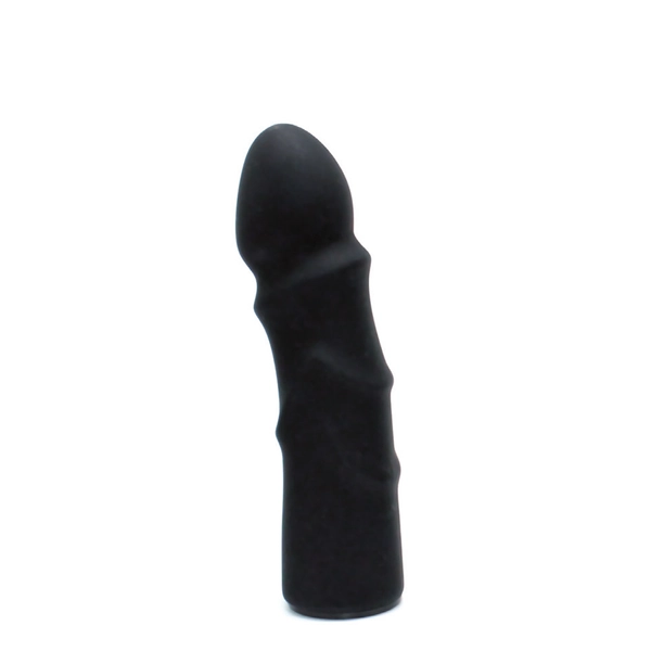 9137 Black Silicone Ribbed Screw-On Dildo - The Rimba Store