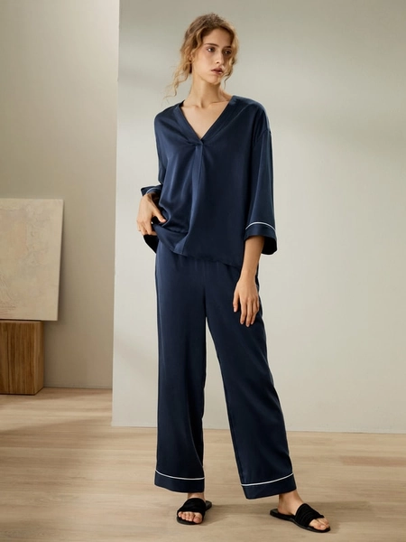 Silk Suede Pullover Pyjama Set