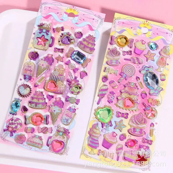 Glittering 3D Puffy Wand and Star Stickers for Decoration