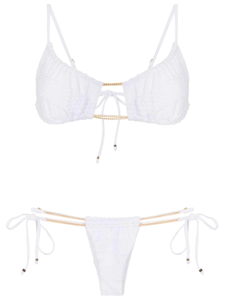 chain-link textured bikini