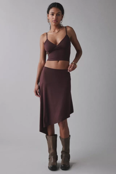 UO Sasha Open-Back Tank Top & Asymmetric Midi Skirt Knit Set