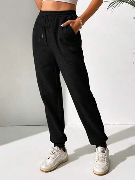 SHEIN Tall Taille met trekkoord Schuine zak Sweatpants