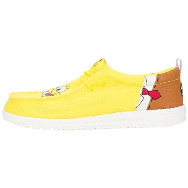HEYDUDE X Spongebob, Men's Slip-on Loafers, Comfortable & Light-Weight