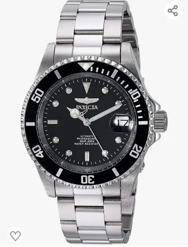 Amazon.com: Invicta Pro Diver Unisex Wrist Watch Stainless Steel Automatic Black Dial