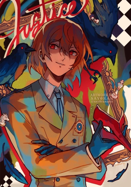 P5 Goro Akechi "Justice" 5x7" Mini Foil Print