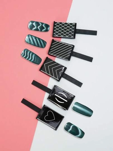 5pcs Cat Eye Multi-functional Nail Art Magnetic Stick