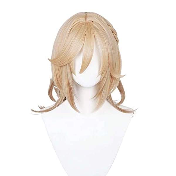 UTIEHD Anime Cosplay Wig, Genshin Impact Wig, with two Wig Caps, for Halloween, Party & etc. (Kaveh Cosplay)