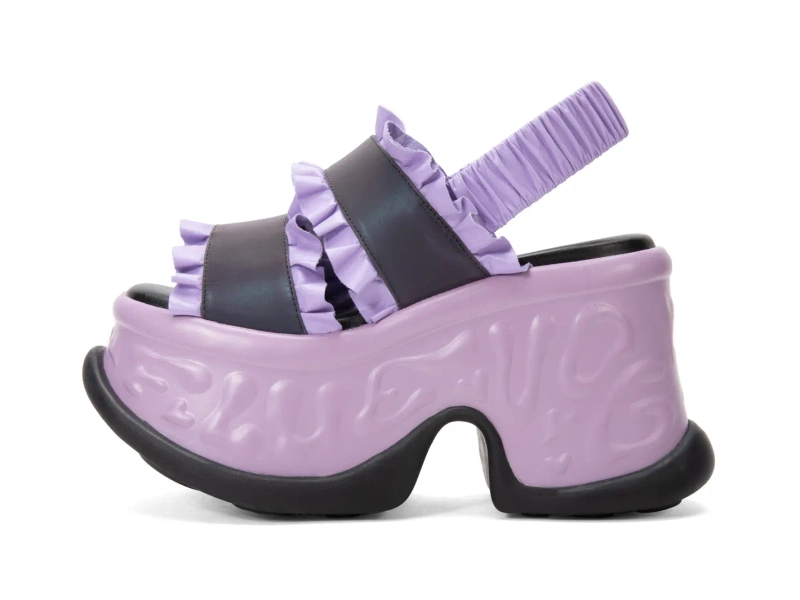 Harriet - Purple Reflective | Platform Slingback Sandals | Fluevog Shoes
