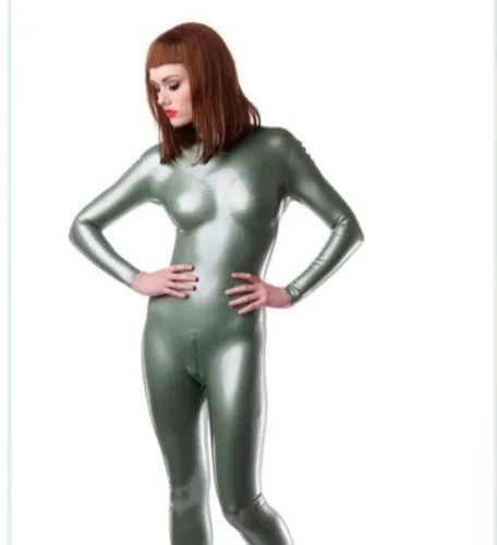 Bright&Shiny Electric Leaf catsuit made of latex with anatomic cut | Default Title
