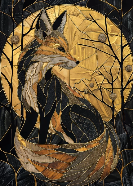 'Fox' Poster, picture, metal print, paint by FusionDesigns | Displate